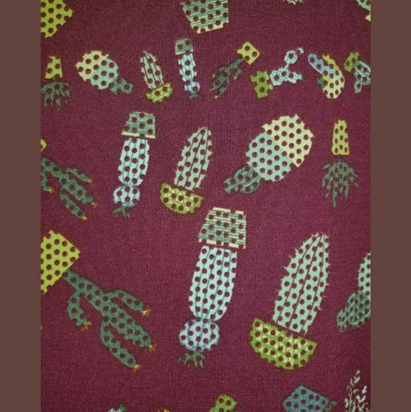 LuLaRoe Irma Hi low Cactus Succulent Pattern Top - Picture 2 of 5